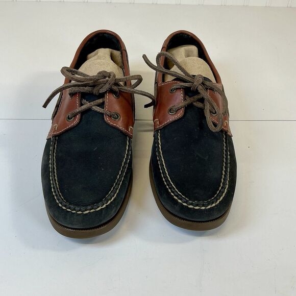 SEBAGO Portland Men's Navy/ Leather  Docksides Casual Boat Shoes Loafers Sz 8.5? - Picture 2 of 10